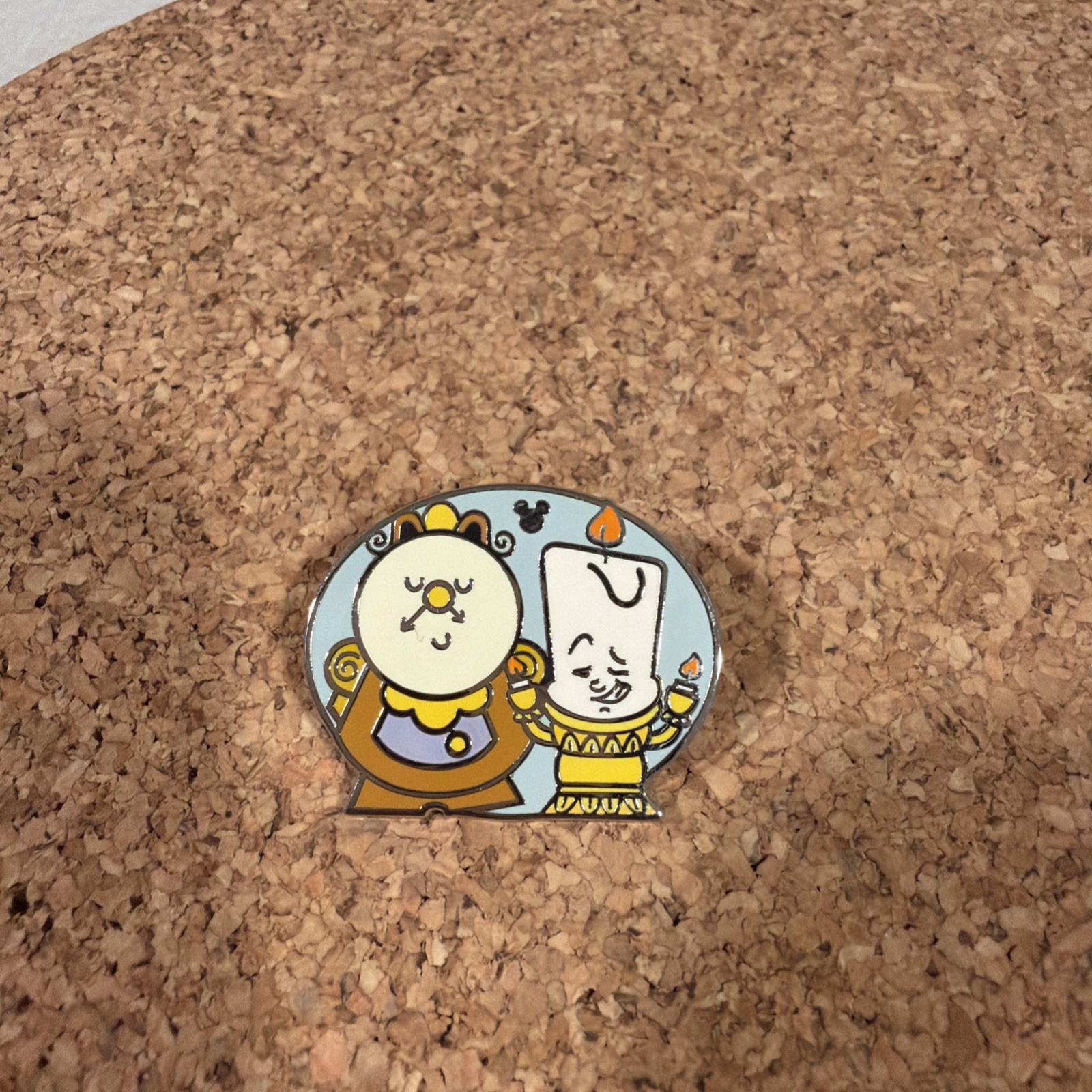 Disney WDW 2019 Hidden Mickey Disney Duos Pin Cogsworth Lumiere Beauty & Beast