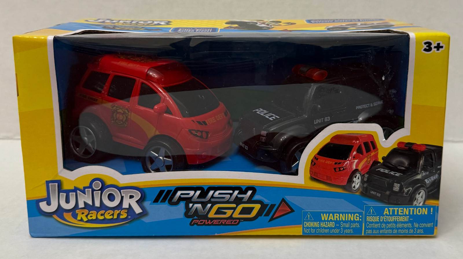 New NKOK Junior Racers Push 'N Go Powered Toy Vehicles (Fire