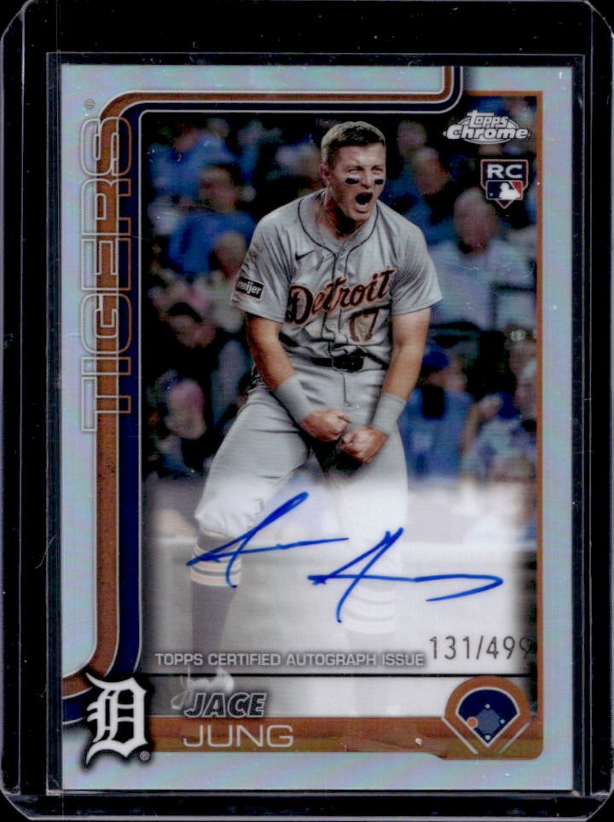 2025 Topps Chrome Jace Jung Auto RC Refractor #/499 Tigers Rookie