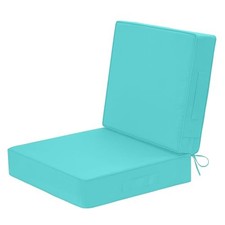 Outdoor Deep Seat Patio Cushions, 24 x 24 Seat 24x24 In Back 24x20 In Teal