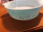 Vintage Pyrex Turquoise Amish Butterprint Casserole