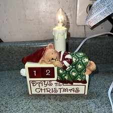 Avon Sleeping Teddy Bear Nightlight / Lamp With Countdown Advent Calendar