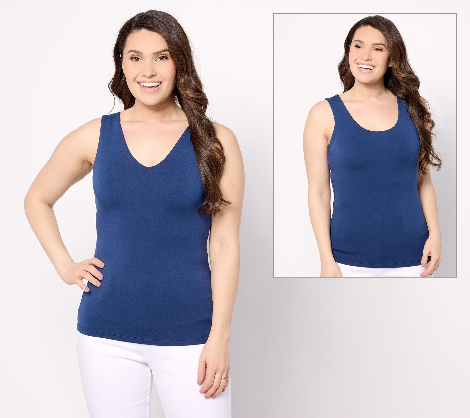 Joan Rivers Classics Collection Women's Top Sz S Wardrobe Builders Blue A645453