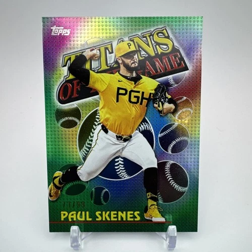 2026 Topps Series 1 Paul Skenes /99 Green Titans Of The Game - Pirates SP