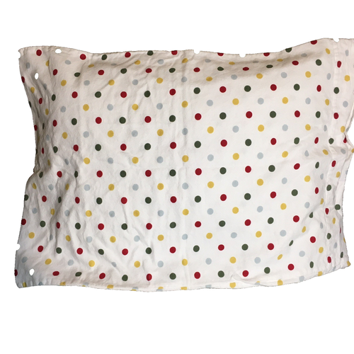 Garnet Hill Flannel Pillowcase Standard Size Polka Dots Thick Flannel Warm Cozy - Picture 3 of 6
