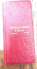 1913 The Farmers Lumber & Hay Co. Stewart (sic), Nebr. ledger red leather — photo 1