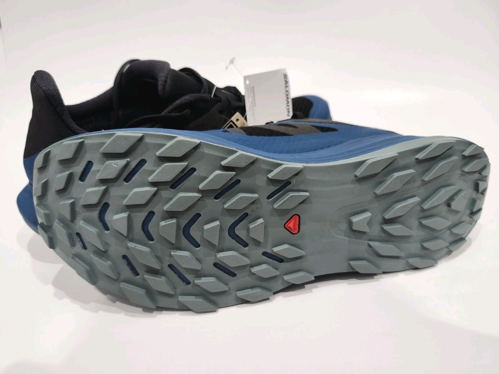 Scarpe da trail running Salomon Ultra Flow GTX Gore Tex da uomo taglia 12 US blu nuove con etichette