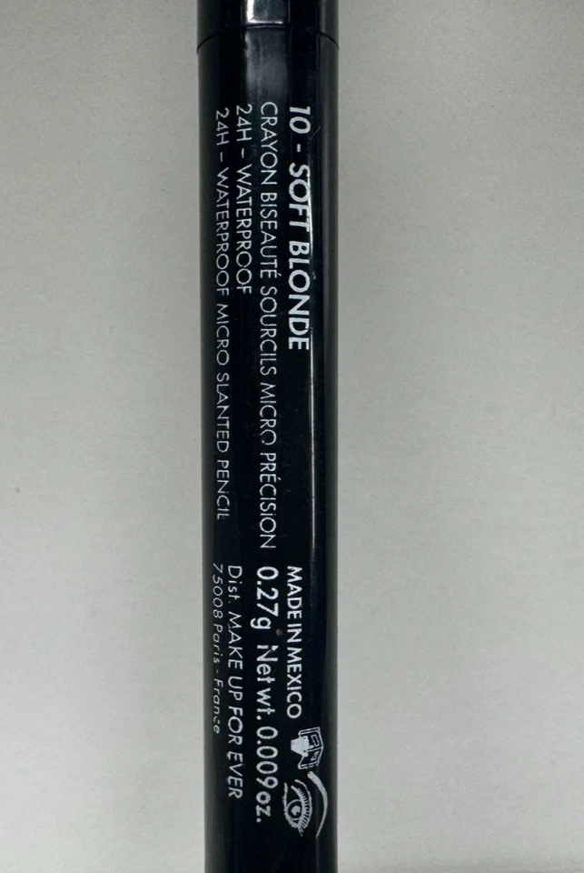 MAKE UP FOR EVER AQUA RESIST BROW FILLER 24HR WATERPROOF 10 SOFT BLONDE NWOB - Image 3 of 4