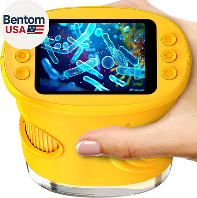 1000X Digital Handheld Microscope for Kids with 2.0'' IPS Screen, Easter Gifts Po