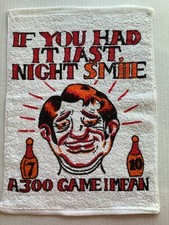 Bowling Towel Last Night 10.5 X 14.5 Brand New ,Great Gift All Bowlers Free Ship