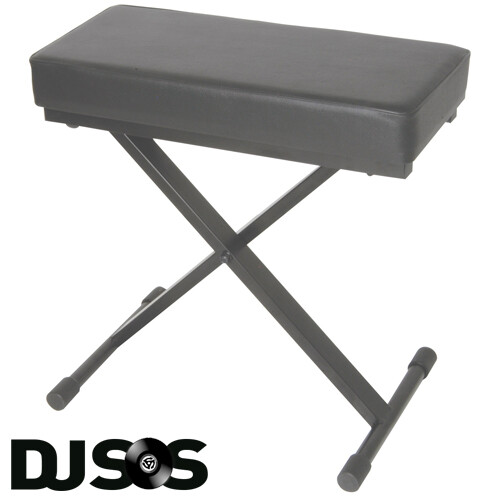 Chord KB02A - Deluxe Keyboard Bench With Height Adjustment & Foldable X-Frame