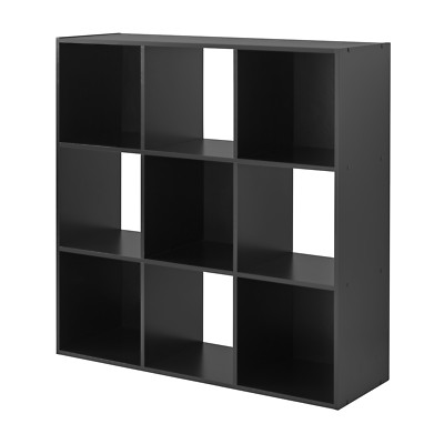 Mainstays Multifunction 9-Cube Storage Organizer Black 98% Particle Board USA