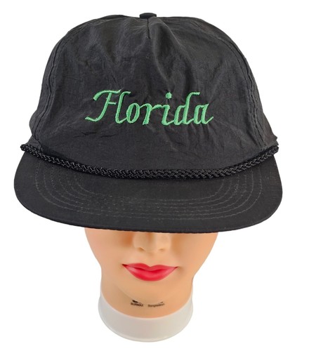 Vintage Florida State Embroidery Snapback Roped Baseball Hat Cap Nylon