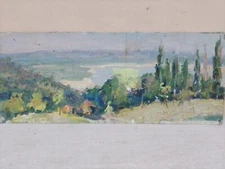 Картина Художника І Горовий на картоні Кримське літо . 46,5 х 19 см .