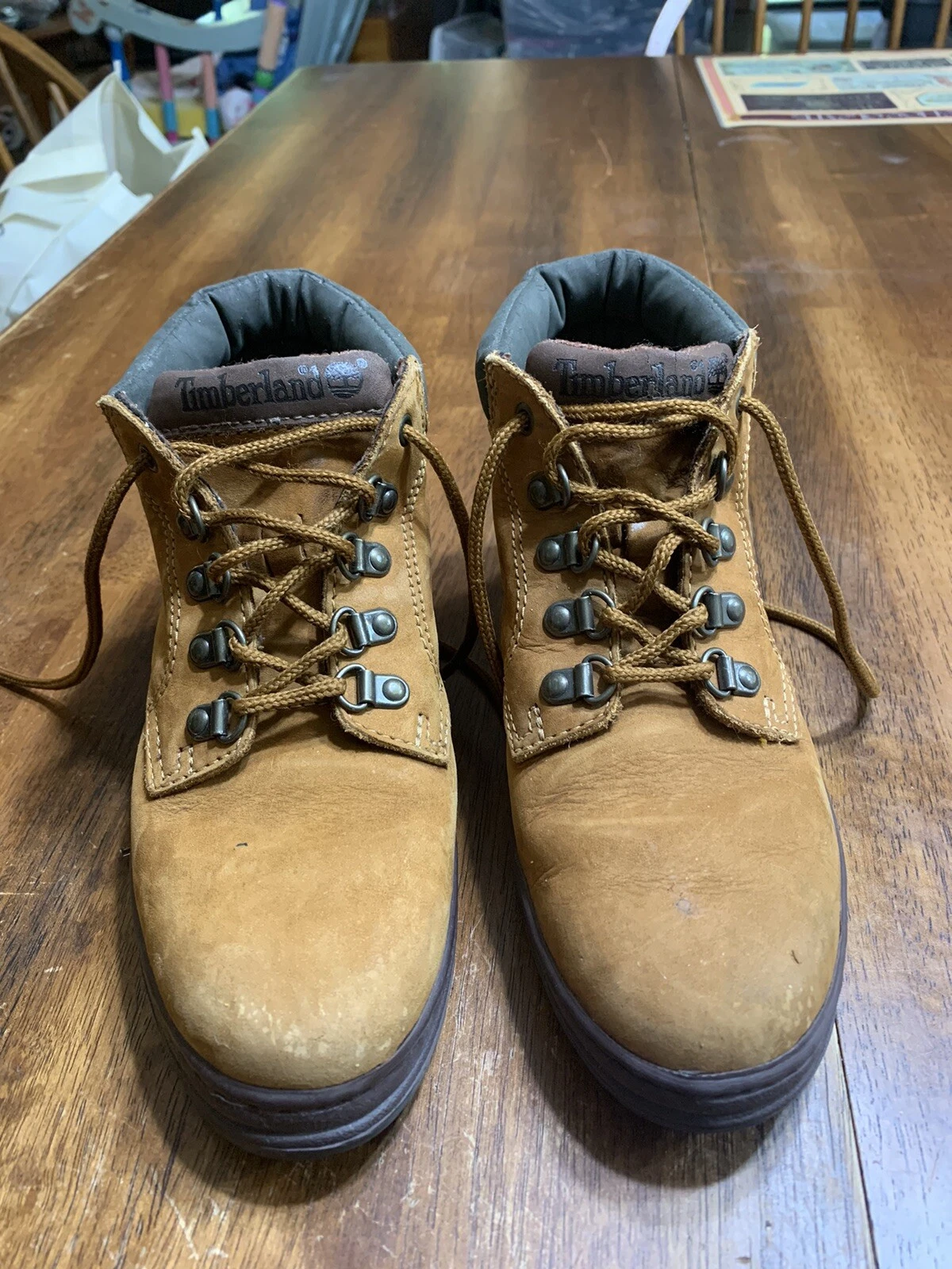 Timberland Nellie stivali da donna impermeabili taglia 7M marrone grano 28359 caviglia media