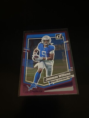 Jameson Williams 2023 Donruss Stat Purple /410 Lions 99