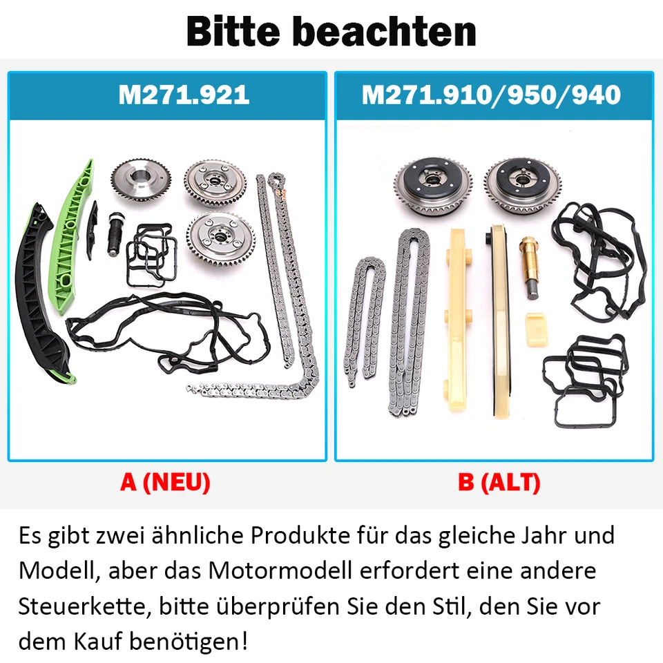 Steuerkettensatz A2710503447 Steuerkette Für Mercedes W204 W212 180 200 250 CGI - Bild 2 von 4