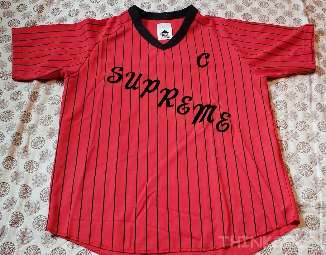 Supreme AD Baseball Jersey Red Men's - SS17 - US