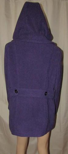 NWT Style & Co Stretch Double Breasted Coat Lined Removeable Hood Purple Size XL - Picture 20 of 22
