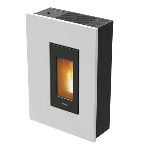 STUFA A PELLET PEGASO MADISON 5 5KW SLIM 125 MC COLORE BIANCO CON VENTILAZIONE