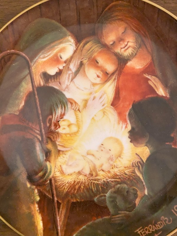 Schmid 1972 Christmas Plate Jaun Ferrandiz West Germany Original Box 