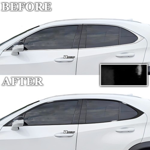 Fits Lexus UX 2019-2024 Side Window Chrome Delete Decal Blackout Vinyl Trim - Picture 3 of 6