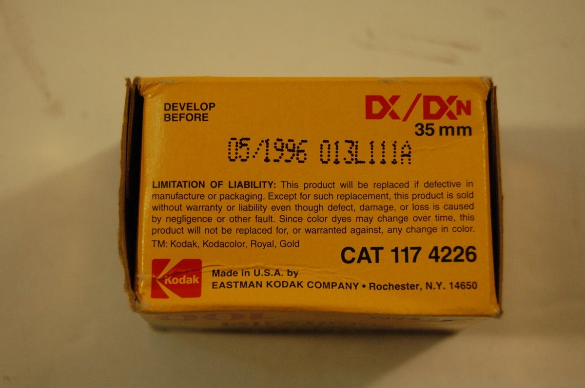 Kodak Royal Gold 100 ISO C41 process 35mm color print film 36
