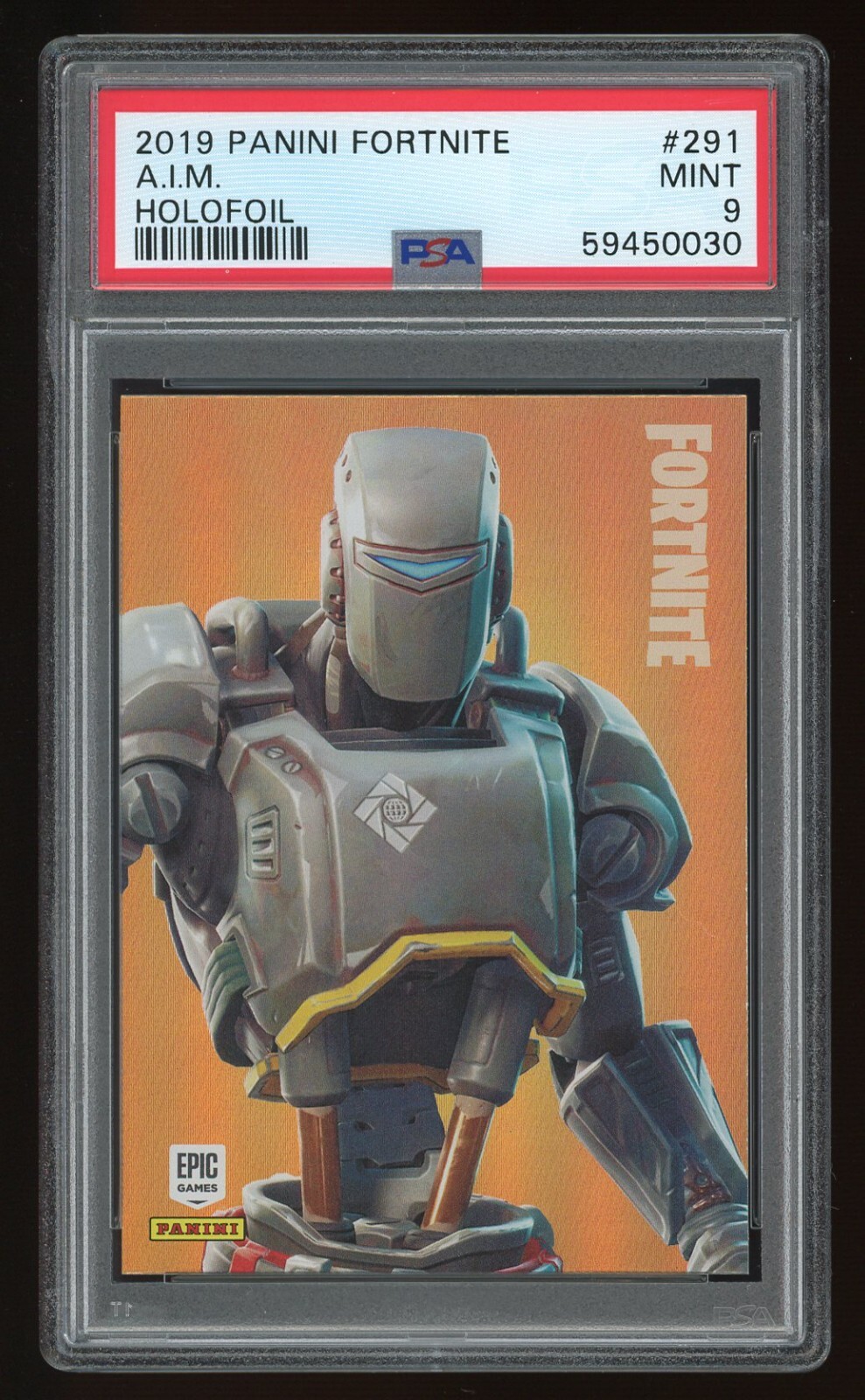 2019 Panini Fortnite Series 1 A.I.M. Holofoil PSA 9 MINT | #291 Legendary