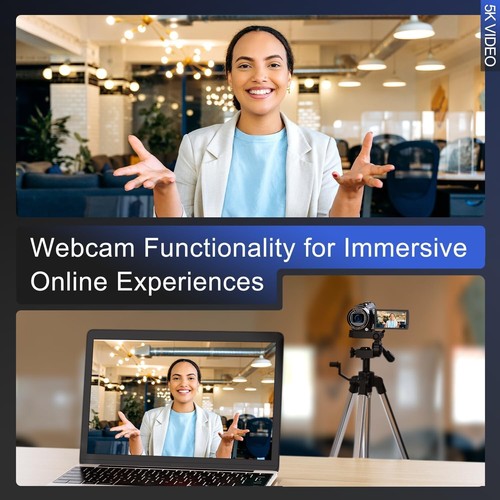 5K Video Camera Camcorder 48MP 16X 3.0" Touch Screen WIFI APP Control Vlogging - Picture 8 of 10