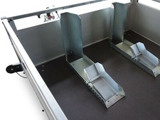 Motorrad Standschiene Motorradhalter Radhalter mit Wippe für Anhänger 2er-Set