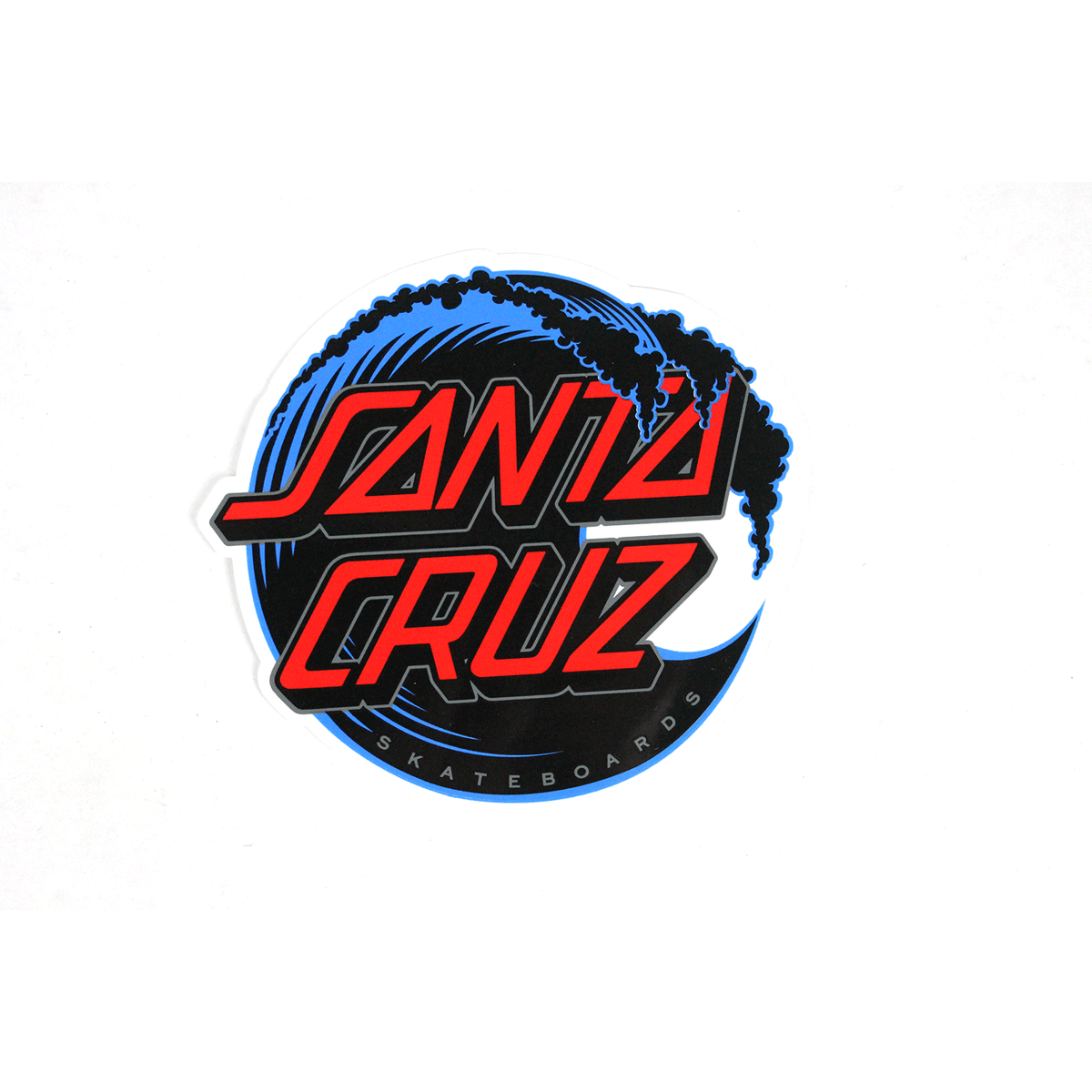 Santa Cruz Skateboards Sticker Vacant Wave Blue/Red 3.87