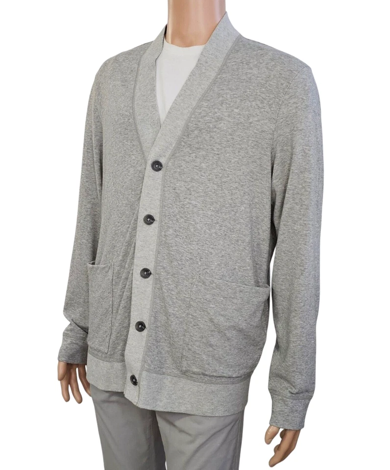 Cárdigan JAMES PERSE Gris Algodón Botón Bolsillo Frontal Talla 3/L Foto 2 de 4