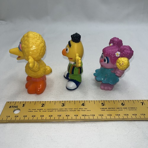 Big Bird Abby Bert Sesame Street Hasbro Workshop 3" PVC Figures Cake Toppers - Picture 2 of 6