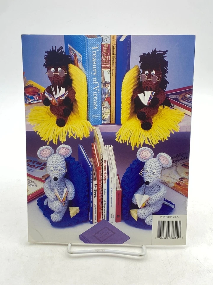 Bookend Buddies 5 Crochet Patterns Annie's Attic 870314 PB pamphlet  - Image 2 of 4