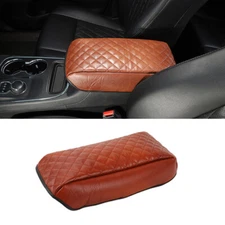 Brown Center Console Lid Armrest Cover Cushion Pad For Jeep Grand Cherokee 11-20