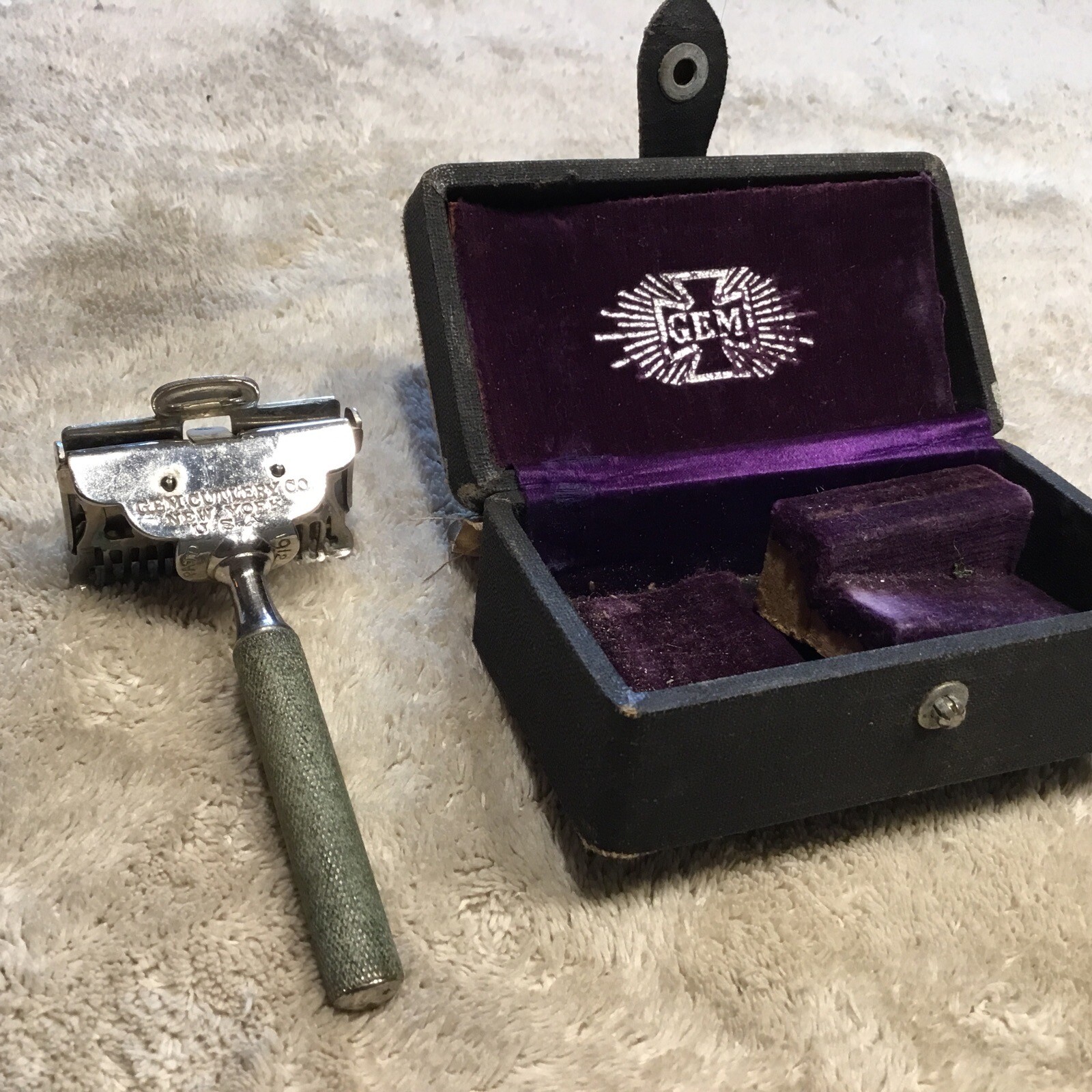 Antique 1912 GEM CUTLERY New York Boxed Safety Razor Rare With Box eBay