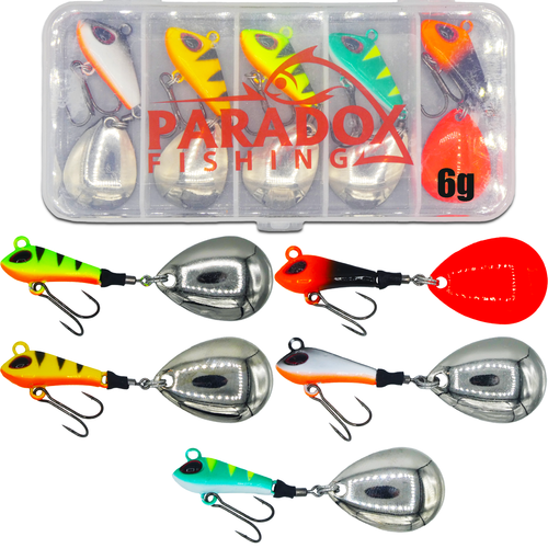 Paradox Fishing Jig Spinner Set Bleikopfspinner Jigspinner Spin Jig Barsch Köder - Bild 7 von 20