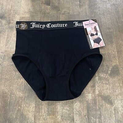 Juicy Couture Black Seamless Shaping Brief Panty Underwear Sissy Size  5/Small 