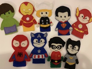 superhero finger puppets