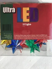 ProductWorks UltraLED Battery Operated 10 Star Twinkle Light String, 3.5ft