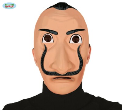 Fancy Dress Bank Robber Face Mask Dali Facemask Heist type fg | eBay