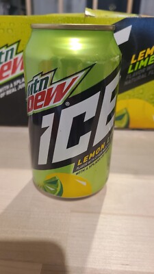 Mountain Dew Ice Full 12oz Can Unopened Sealed Lemon Lime *Discontinued* Qty 1