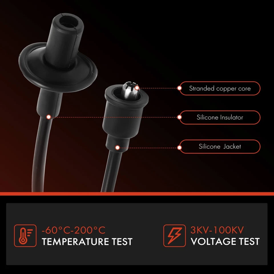 Juegos de cables de bujías de 7 piezas para Plymouth Suburban Satellite Fury Belvedere personalizado  Foto 4 de 4