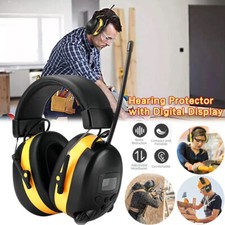 30dB Digital FM Radio Headphones Ear Protection Safety Ear Muffs Electronic US