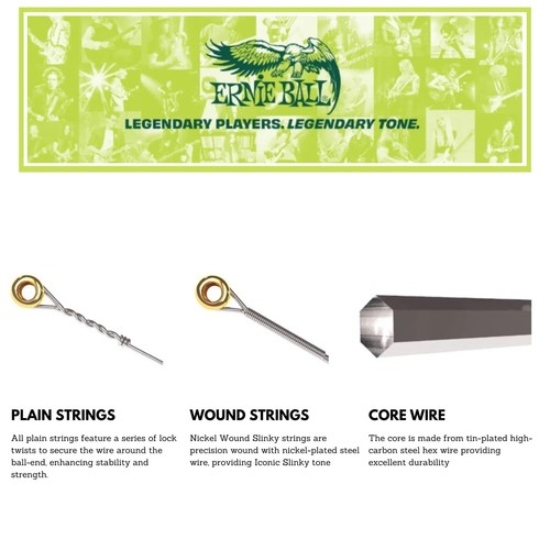 7 Set CORDE CHITARRA ELETTRICA ERNIE BALL HYPER 2229 SLINKY NICKEL WOUND 8-42 - Foto 6 di 9