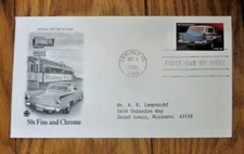 1957 PONTIAC SAFARI CAR 1950s FINS & CHROME 2008 PCS CACHET FDC VF