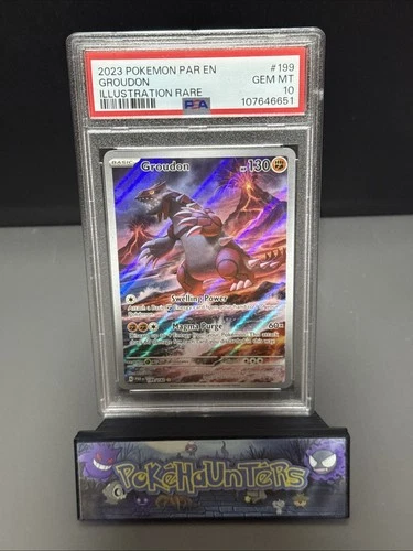 Pokemon Card Groudon 199/182 Paradox Rift Illustration Rare PSA 10 GEM MINT
