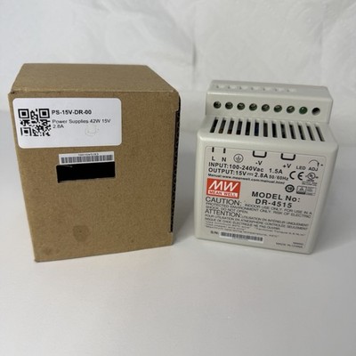Mean Well Din Rail Power Supply DR-4515 Din Rail Power Supply industrial 45W NEW
