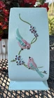 VTG Hull Pottery Serenade S 11 Vase 1957 Blue W/Yellow Interior Textured Birds