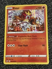 Entei 021/159 Holo Rare Crown Zenith Pokemon Holo Near Mint
